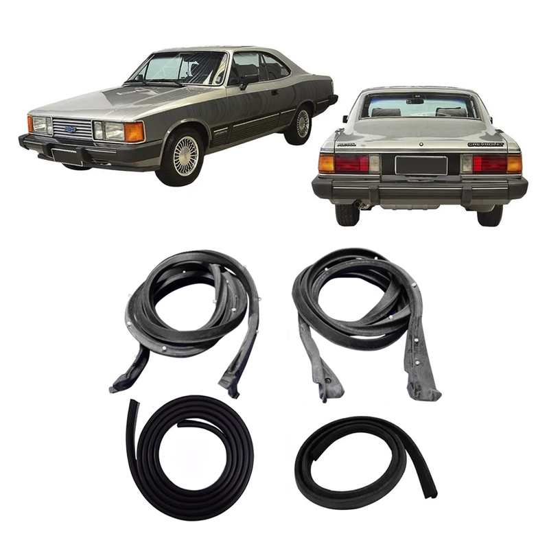 <transcy>Door Trunk and Hood Weatherstrip Rubber Seal Kit Opel Commodore 2 Doors 1980 and 1992</transcy>