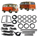 Kit Restauração Borracha Porta Vidro Parabrisa Kombi 53 A 75