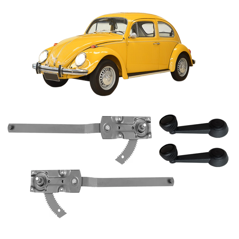 <transcy>Manual Window Regulator Pair VW Beetle 1971 to 1996</transcy>
