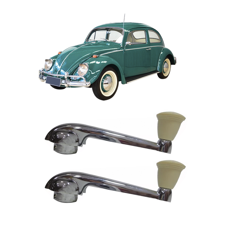 <transcy>Window Crank Handle Ivory Knob VW Beetle 1959 to 1970 Karmann Ghia</transcy>
