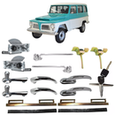 Kit Completo Maçaneta Fechadura Porta Máquina Vidro Rural