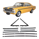 <transcy>Door Window Run Channel and Beltline Weatherstrip Seal + Vent Window Rubber Seal Opel Rekord C Commodore 2 Doors 1968 to 1984</transcy>