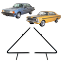<transcy>Vent Window Frame Black Pair Opel Commodore A Caravan Rekord C</transcy>