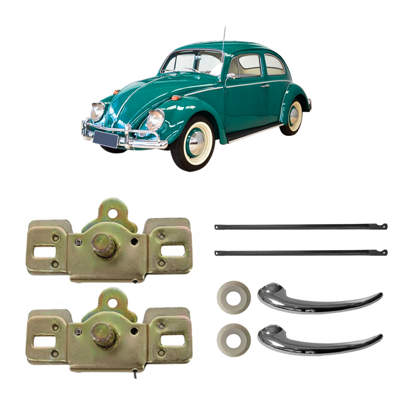 <transcy>Inner Door Latch Lock With Cable and Interior Door Handle Kit VW Beetle 1959 to 1977</transcy>