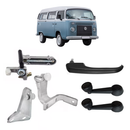 Kit Guia Carrinho + Maçaneta Porta Lateral Meio Correr Kombi
