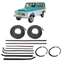 Kit Borracha Porta Canaleta Pestana Ford Rural Jeep Willys
