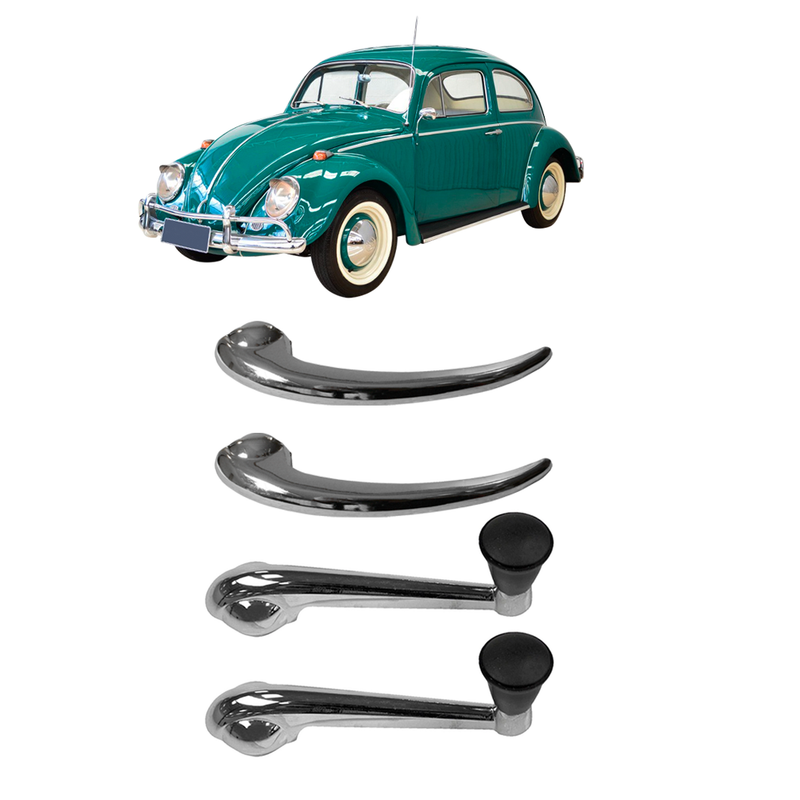 <transcy>Door Handle and Window Crank Kit VW Beetle 1959 to 1970 Karmann Ghia</transcy>