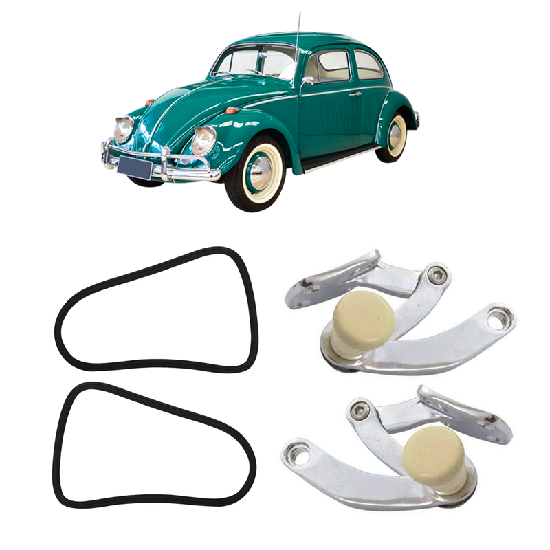 <transcy>Side Window Latch and Weatherstrip Rubber Seal VW Beetle 1959 to 1973</transcy>