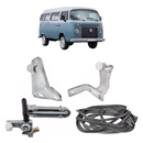 Kit Guia Carrinho Borracha Porta Correr Lateral Kombi Carat
