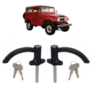 Par Maçaneta Externa Porta Chave Preta Toyota Bandeirante