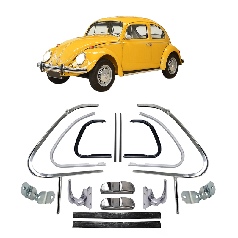 <transcy>Restoration Kit Vent Window Frame Latch Rubber Seal VW Beetle 1971 to 1996</transcy>