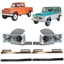 Kit Máquina Suporte Vidro Borracha Ford Rural F75 Willys