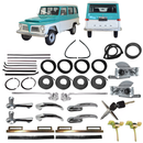 Kit Restauração Maçaneta Borracha Porta Vidro Rural Willys