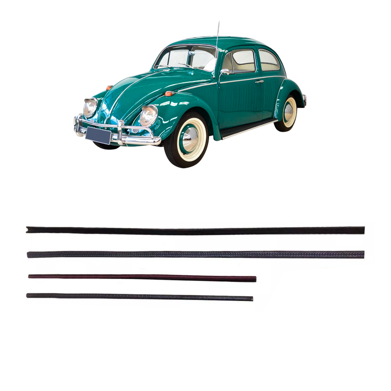 <transcy>Door Window Run Channel Weatherstrip Seal Kit VW Beetle 1959 to 1970</transcy>