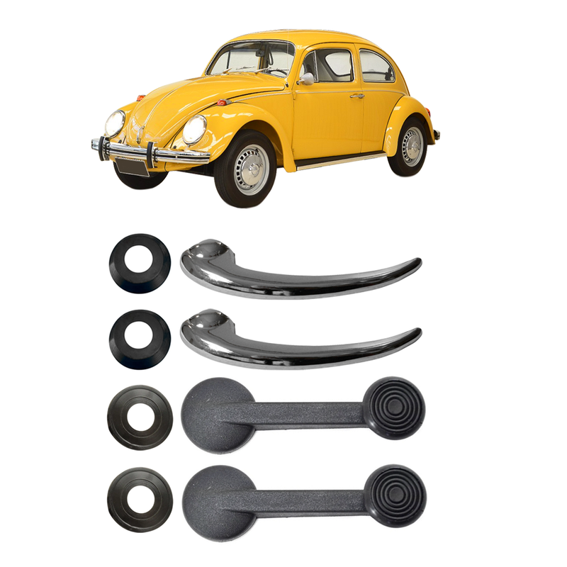 <transcy>Interior Door Handle And Window Crank Handle With Frame VW Beetle 1971 to 1996</transcy>