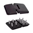 4 Dobradiça Dupla Externa Tampa Motor Capota Fibra Marítm