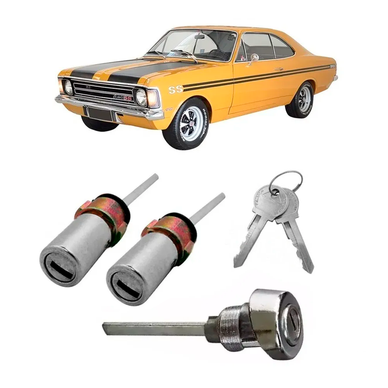 <transcy>Door and Trunk Lock Cylinder with Keys Kit Opel Commodore A</transcy>