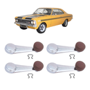 <transcy>4 Window Crank Handle Chrome Brown Knob Kit Opel Commodore A Caravan Rekord C Chevette Kadett C</transcy>