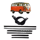 Kit Canaleta Borracha Cajado Vidro Porta Kombi Corujinha