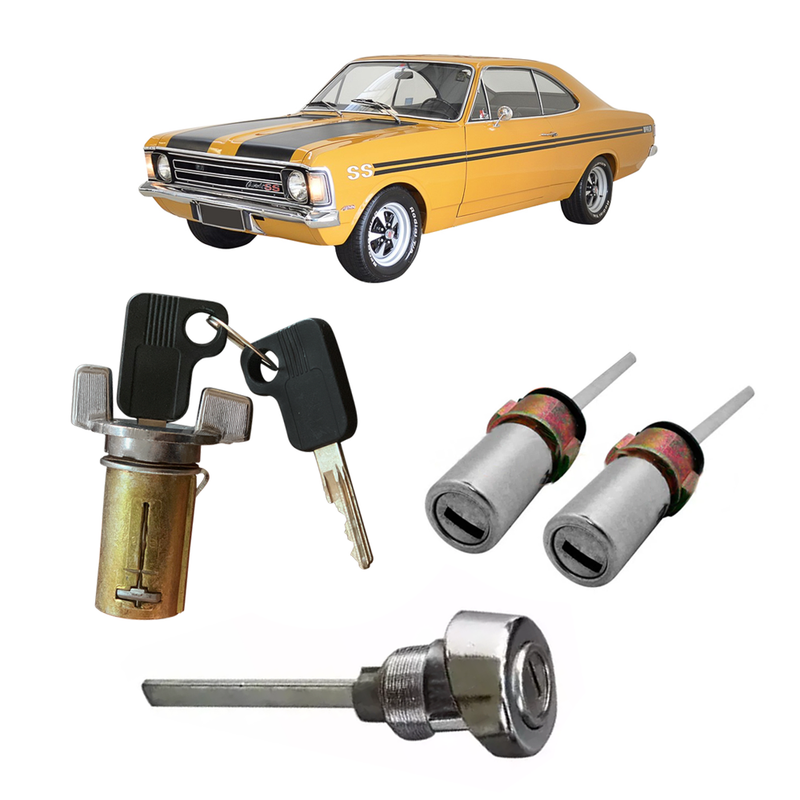 <transcy>Ignition Door and Trunk Lock Cylinder with Keys Kit Opel Commodore A </transcy>